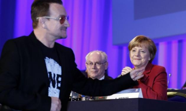 Ταύρος εν… υαλοπωλείω ο Bono: Η τρόικα μας “πήδηξε”! Καρφιά κατά Μέρκελ