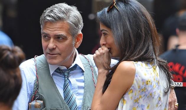 George Clooney: Πήγε στο γύρισμα με την γυναίκα του! Φωτογραφίες