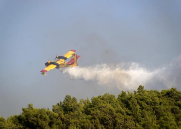 Αναγκαστική προσγείωση καναντέρ στα Δερβενοχώρια! Άρπαξε φωτιά ο κινητήρας την ώρα που οι πιλότοι μάχονταν με την πυρκαγιά!