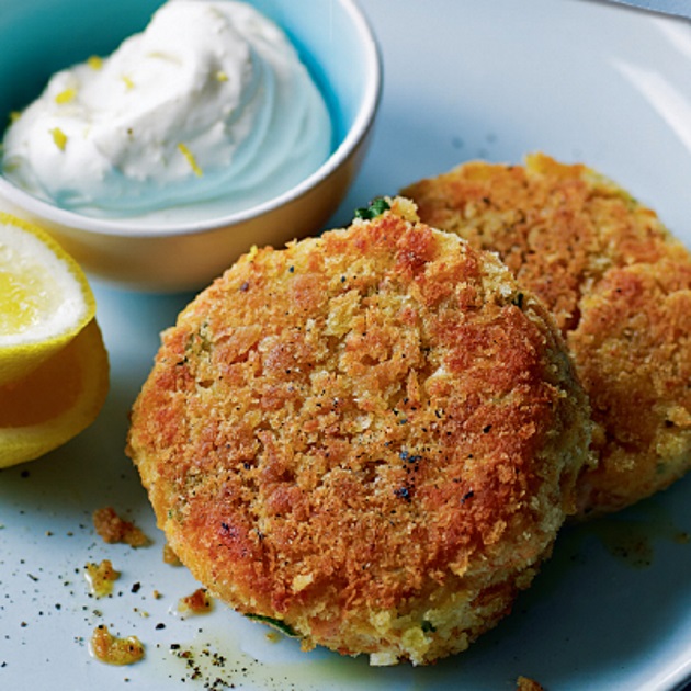 Fish cakes με σολομό