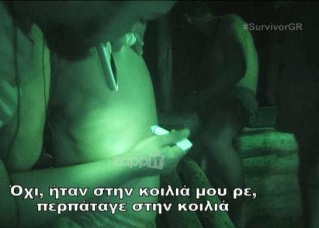 Survivor: Μαύρος σκορπιός τσίμπησε τον Γιάννη Σπαλιάρα!