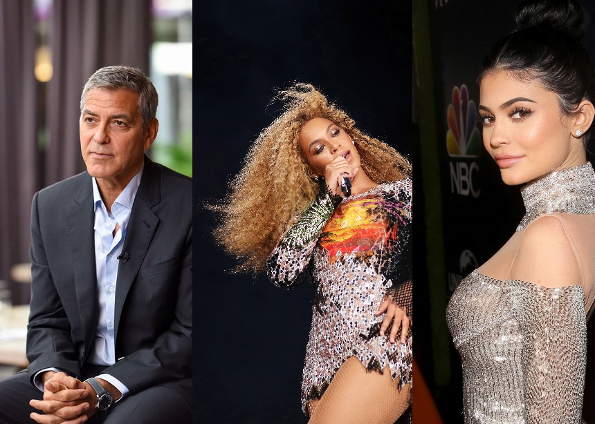 George Clooney – Kylie Jenner – Beyonce: Στη λίστα των επτά διάσημων με τα υψηλότερα έσοδα ανά ώρα