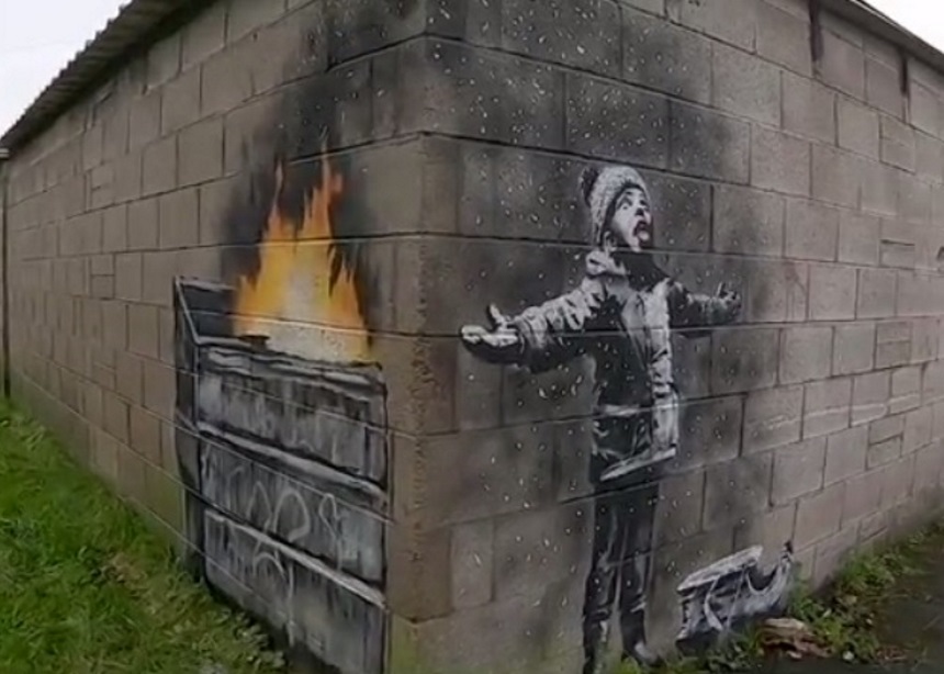 Ο Banksy μας εύχεται (;) καλά Χριστούγεννα με ένα καινούριο mural