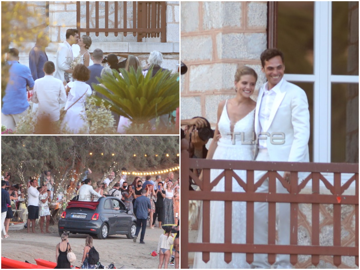 Δανάη Μιχαλάκη – Γιώργος Παπαγεωργίου: Αποκλειστικές φωτογραφίες και βίντεο από τον γάμο τους στη Σύρο