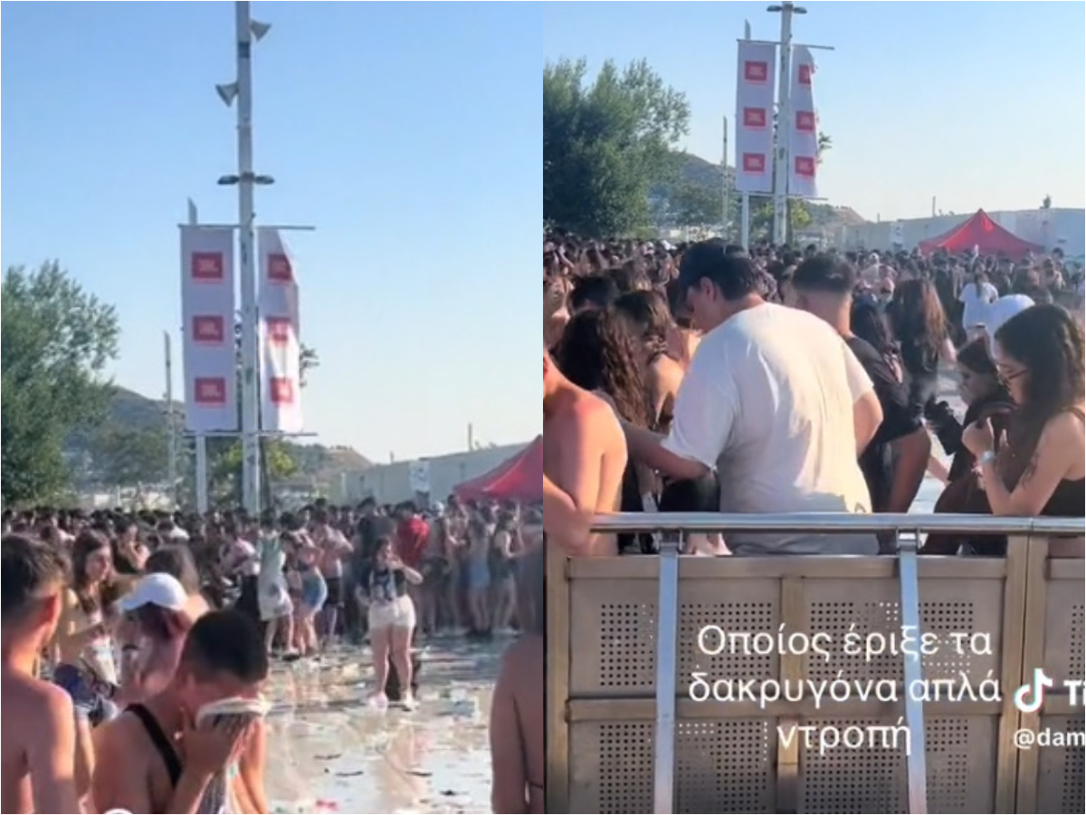 Waterboom: Βίντεο με τη στιγμή που δακρυγόνο «πνίγει» την αρένα και προκαλεί χάος σε παιδιά και γονείς