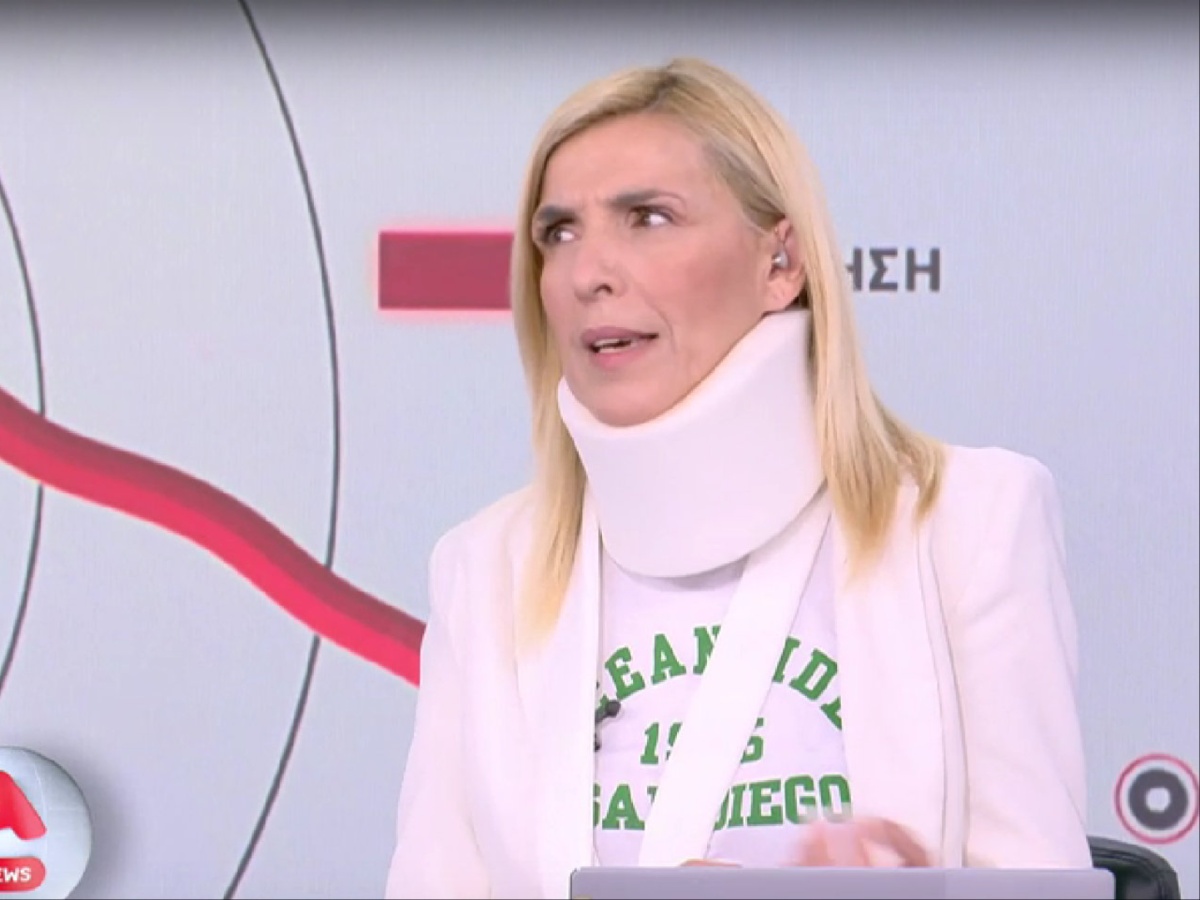 Ρένα Κουβελιώτη: Με κολάρο στο δελτίο του Alpha μετά την επίθεση που δέχτηκε – «Αύριο είναι το δικαστήριο»