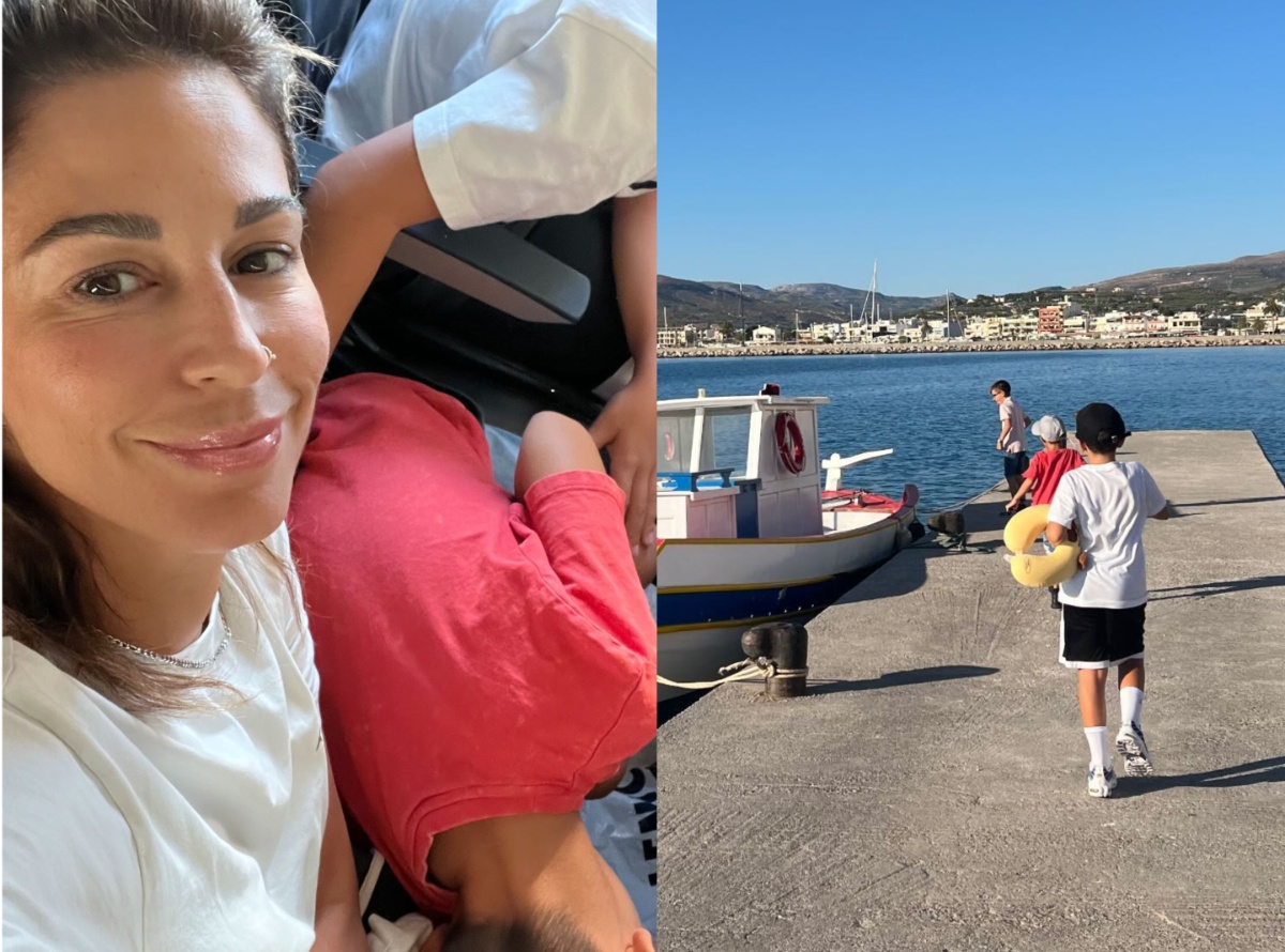 Κατερίνα Παπουτσάκη: Διακοπές στη Σητεία με τους γιους της! Οι πρώτες φωτογραφίες