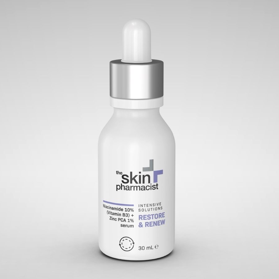 Συσκευασία του ορού ματιών Niacinamide & Zinc PCA Serum της the skin pharmacist.