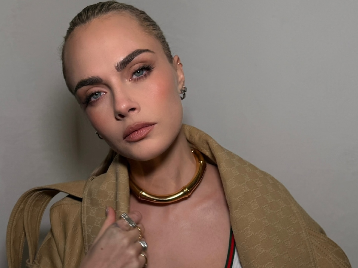 Cara Delevingne: Τα glazed donut νύχια της είναι matchy με το μακιγιάζ στα μάτια και είναι τέλεια ιδέα για τη βραδινή σου έξοδο